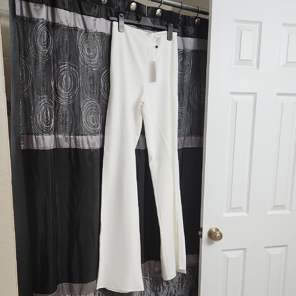 Lovers + Friends White Take It Higher Pant